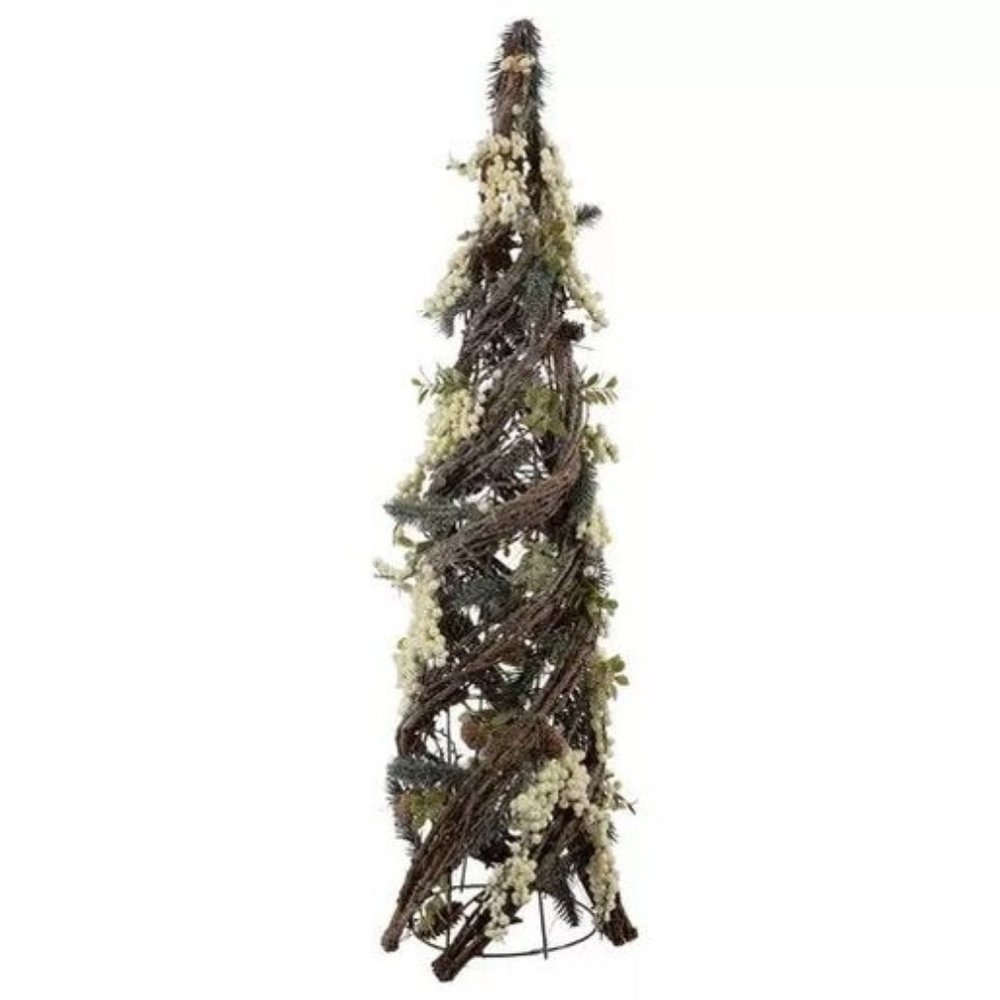 Frosted White Berry & Pine Cone Tree